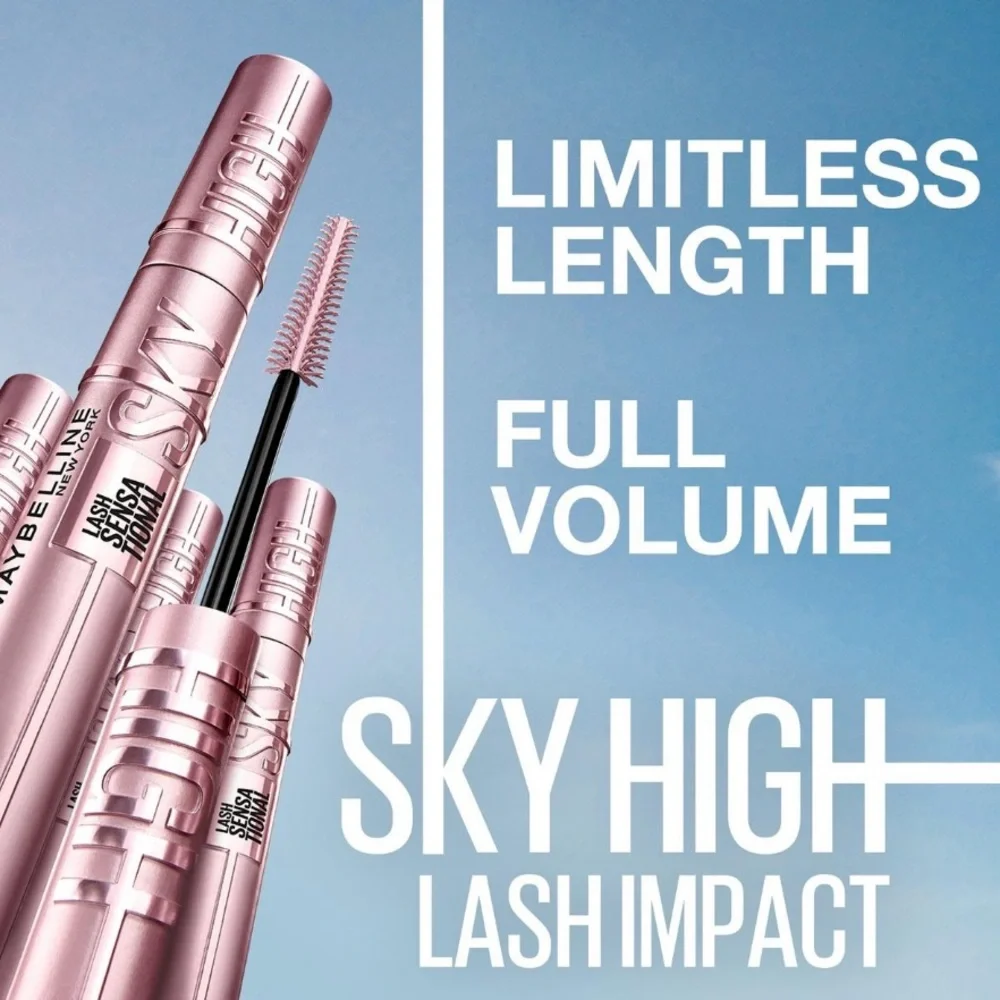 $7❤️‍🔥 Maybelline Lash Sensational Sky High Mascara 2PK BLACKEST BLACK 👁️ NEW